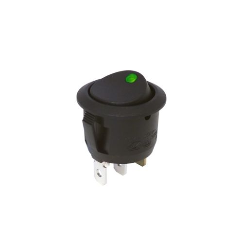 GAS IT Mini Snap-In Rocker Switch - 3 Pin - Round - 12 volt DC