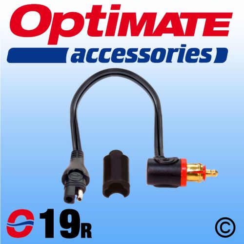 OptiMate SAE to 90° 12V DIN Plug Lead - 0.15m