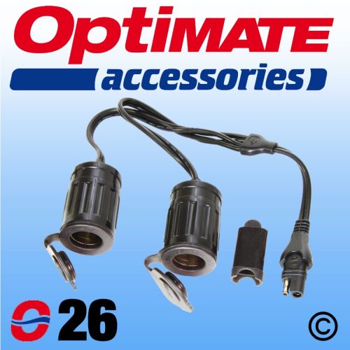 OptiMate Y-Splitter Lead - SAE to 2 x Cig Sockets