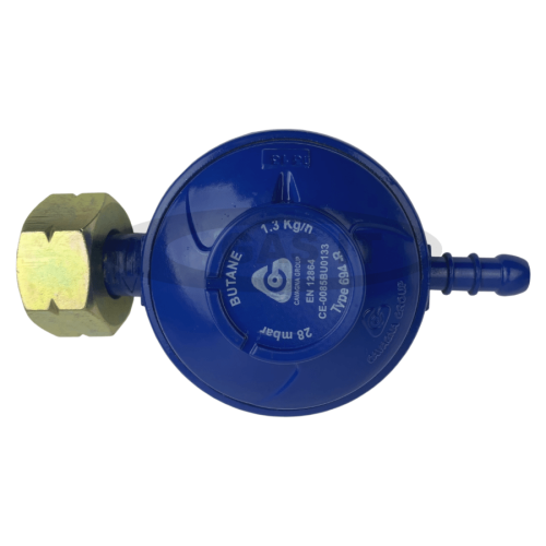 Cavagna Butane Regulator 28mbar Union 109 x 8mm Tail